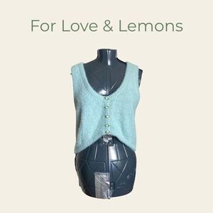 For Love & Lemons Anastasia Sweater Vest Size Large